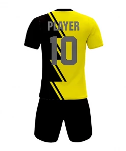 FOOTBALL Summa Drive New Design Sublimation Printing Soccer Jersey Uniform Soccer Kits Yellow/Black