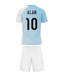 Summa Drive V Collar Classic Design Football Jersey Football Kits Light Blue/White