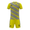 FOOTBALL Summa Drive Polyester Mesh Material Sublimation Soccer Jersey Uniform Gray/Yellow
