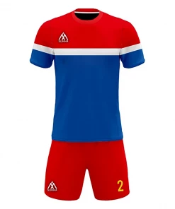 FOOTBALL Summa Drive Men's Soccer Club Jersey Uniform Red/White And Blue