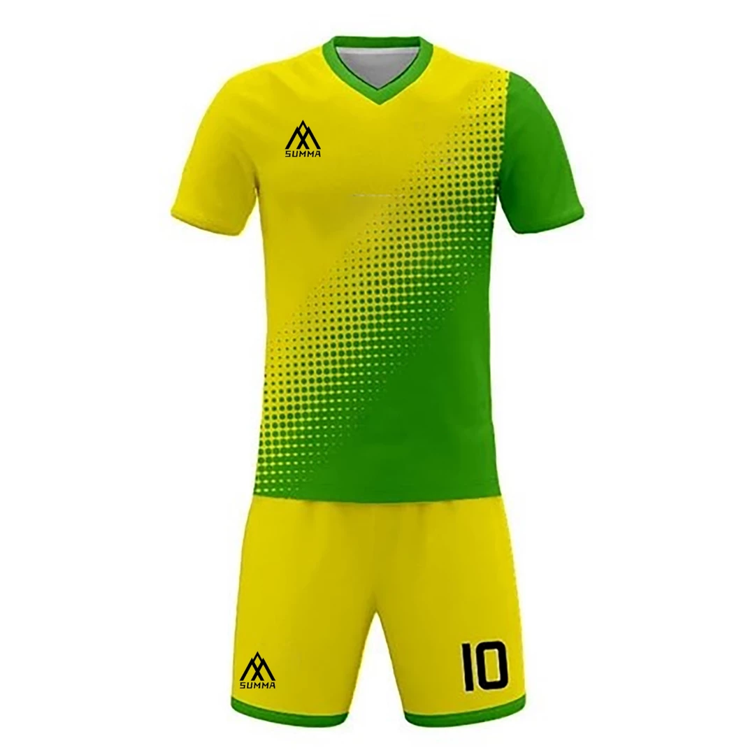 Summa Drive Quick-Dry Polyester Field Football Jersey Uniform Yellow/Green 3 Summa Drive Quick-Dry Polyester Field Football Jersey Uniform Yellow/Green