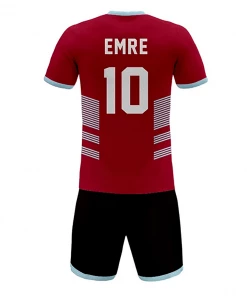 Summa Drive Sports Jersey Sublimation Football Uniform Red/Light Blue/Black