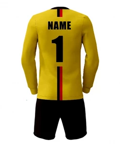 Summa Drive New Design Polyester Quick-dry Fabric Long Sleeve Soccer Uniform Yellow/Black FOOTBALL