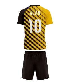 Summa Drive V Collar Classic Design Football Jersey Football Kits Yellow/Black