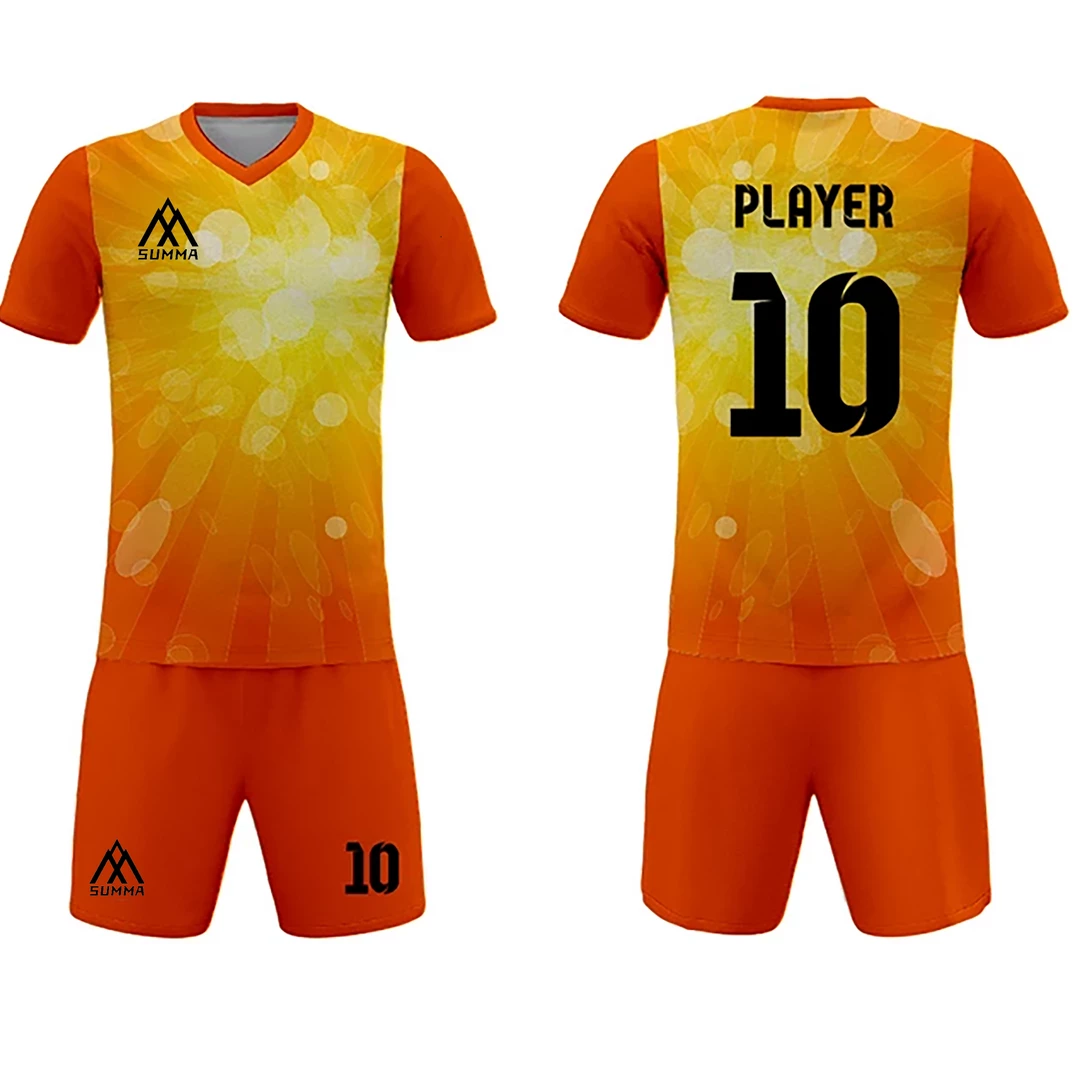 Summa Drive White Vapor Pattern Design Soccer Uniform Sets Orange/Light Orange 5 Summa Drive White Vapor Pattern Design Soccer Uniform Sets Orange/Light Orange