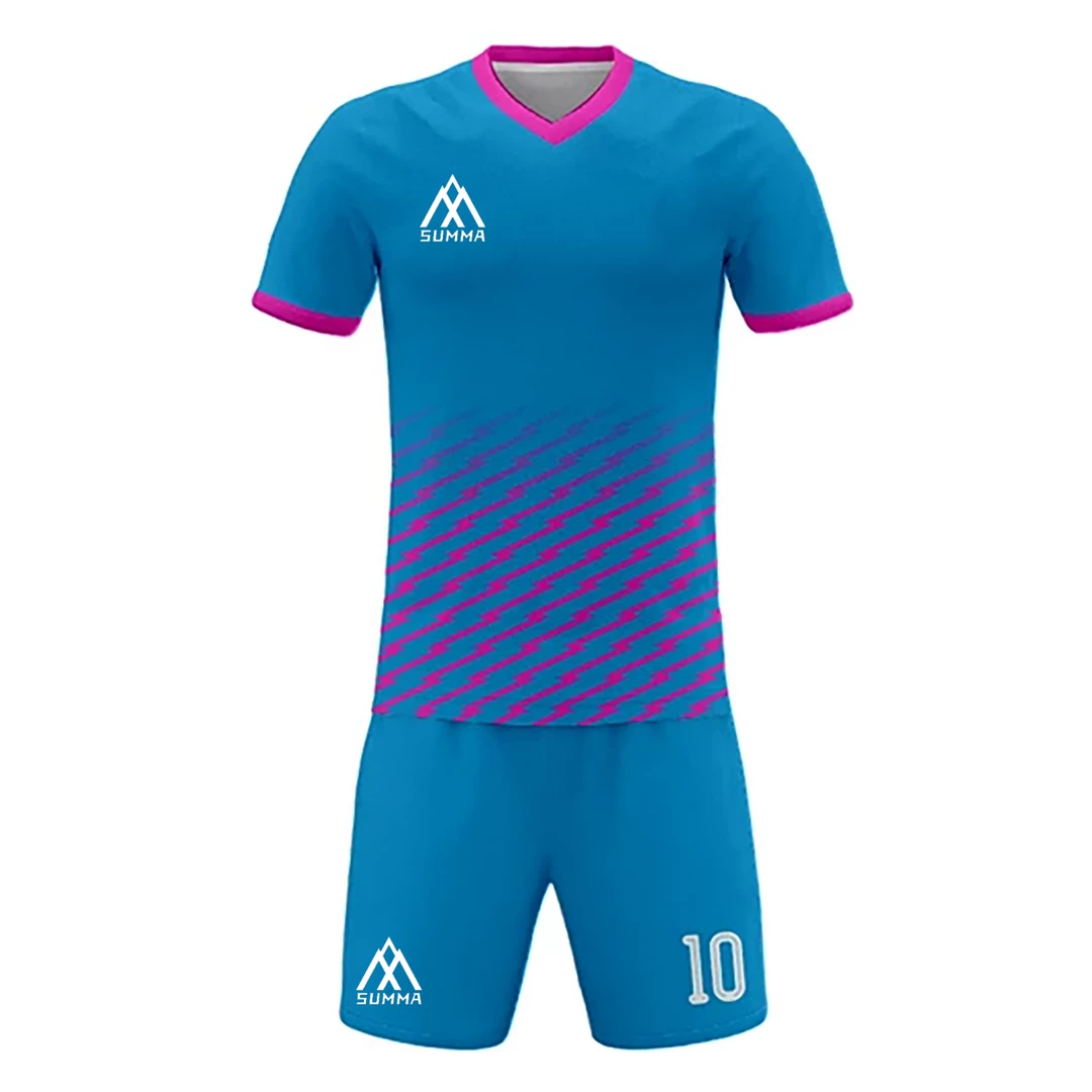 FOOTBALL Summa Drive Men's Soccer Uniforms Set Full Sublimation Light Blue/Pink 3 FOOTBALL Summa Drive Men's Soccer Uniforms Set Full Sublimation Light Blue/Pink