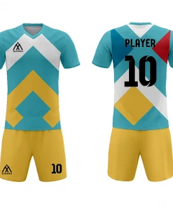 Summa Drive Sublimation Football Jersey Adult And Youth Training Uniform Light Blue/White/Yellow Orange