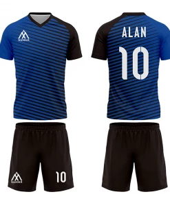 Summa Drive V Collar Classic Design Football Jersey Football Kits Blue/Black