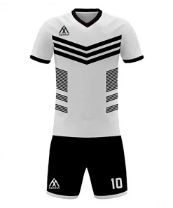 Summa Drive Quality V Collar Sublimation Soccer Jersey White/Black