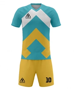 Summa Drive Sublimation Football Jersey Adult And Youth Training Uniform Light Blue/White/Yellow Orange