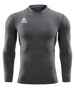 Men's Clothing Summa Drive Men's Nylon Compression Long Sleeves T-Shirt Gray