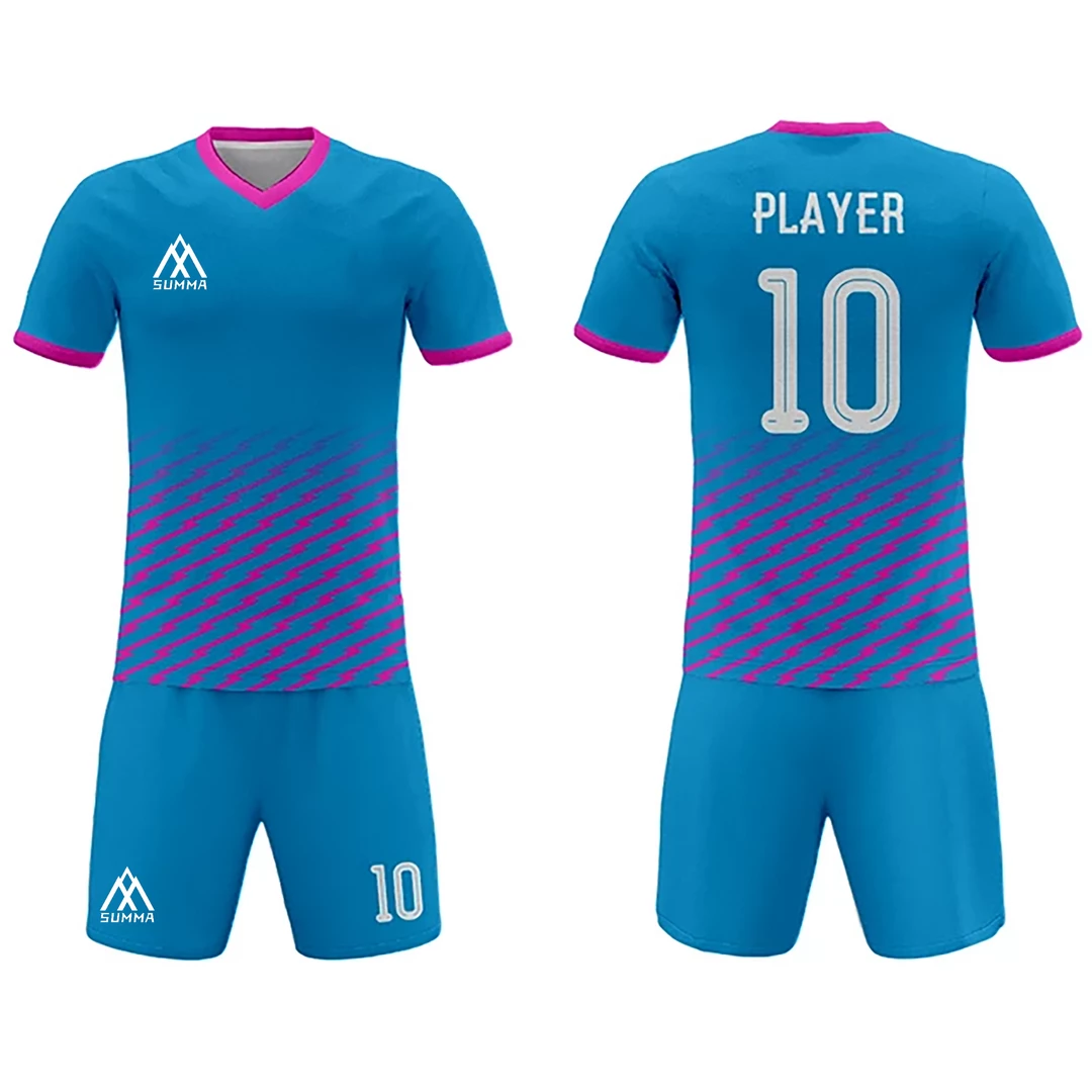 FOOTBALL Summa Drive Men's Soccer Uniforms Set Full Sublimation Light Blue/Pink 5 FOOTBALL Summa Drive Men's Soccer Uniforms Set Full Sublimation Light Blue/Pink