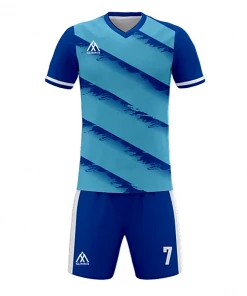 Summa Drive Polyester Mesh Material Sublimation Soccer Jersey Uniform Light Blue/Blue