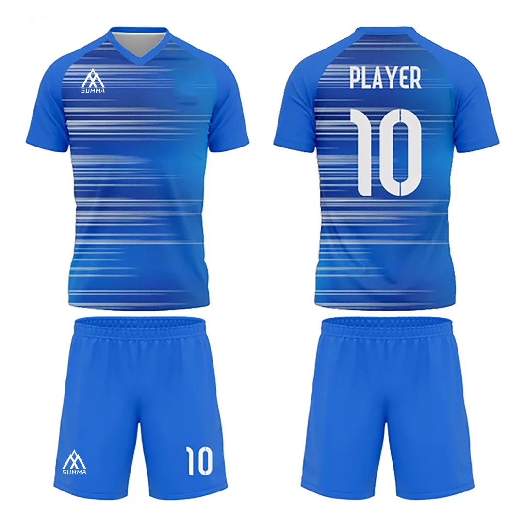 Summa Drive Retro Blue Stripes Design Soccer Jersey Uniform Blue Strip Design 5 Summa Drive Retro Blue Stripes Design Soccer Jersey Uniform Blue Strip Design