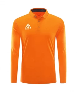 Summa Drive Quick-Dry Polyester Long Sleeve Shirt Orange Men's Clothing