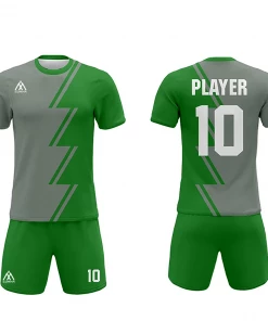 Summa Drive New Design Sublimation Printing Soccer Jersey Uniform Soccer Kits Gray/Green