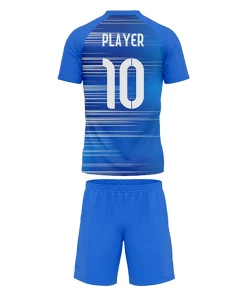 Summa Drive Retro Blue Stripes Design Soccer Jersey Uniform Blue Strip Design