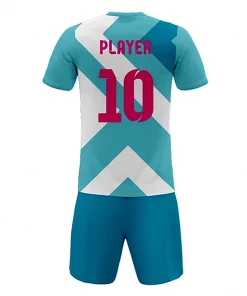 Summa Drive Sublimation Geometry Design Turquoise Green Sportswear Kit Blue/Light Blue/White