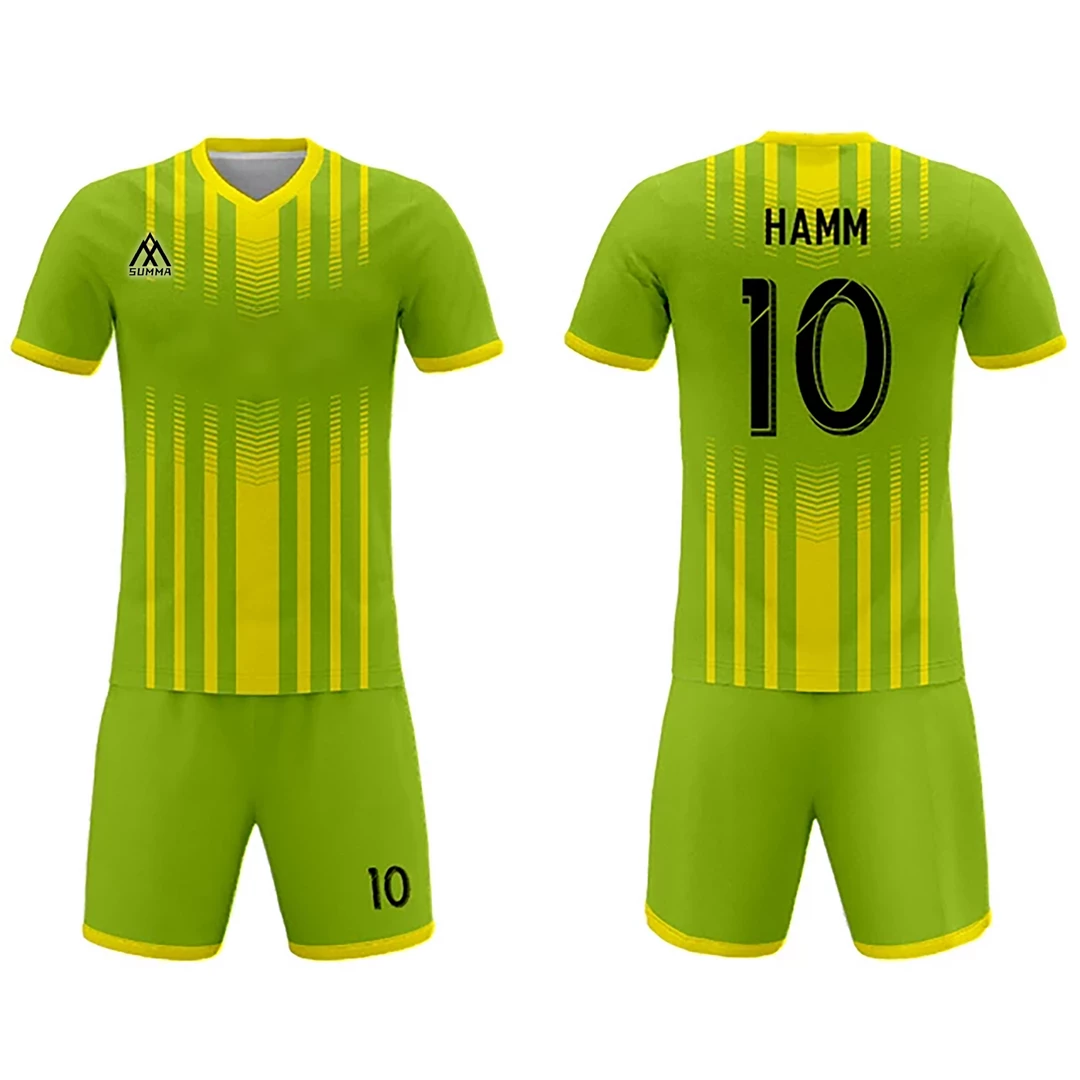 Summa Drive Men's Sublimation Football Jersey Set Green And Yellow 5 Summa Drive Men's Sublimation Football Jersey Set Green And Yellow