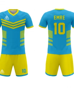 Summa Drive Sports Jersey Sublimation Football Uniform Light Blue/Yellow