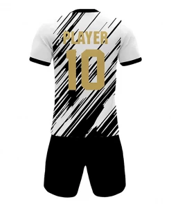 Summa Drive Stripe Design Jersey Football Quick-dry Football Uniform Set Black/White