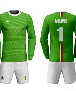 FOOTBALL Summa Drive New Design Polyester Quick-dry Fabric Long Sleeve Soccer Uniform Green/White