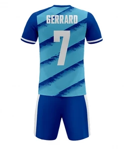 Summa Drive Polyester Mesh Material Sublimation Soccer Jersey Uniform Light Blue/Blue