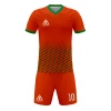 Summa Drive Men's Soccer Uniforms Set Full Sublimation Red Orange/Green FOOTBALL