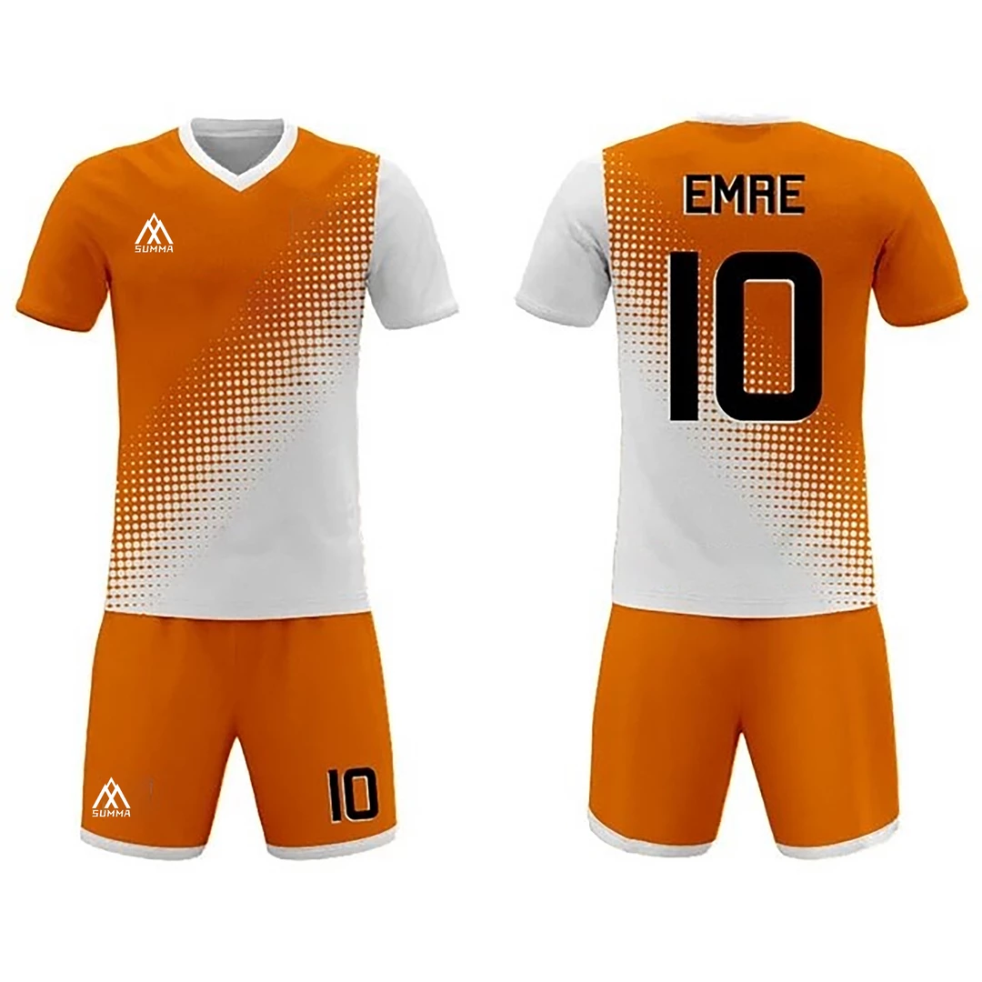 Summa Drive Quick-Dry Polyester Field Football Jersey Uniform Orange/White 5 Summa Drive Quick-Dry Polyester Field Football Jersey Uniform Orange/White