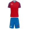 Summa Drive Quick-Dry Polyester Sublimation Football Uniform Red With Light Blue Shorts Zebra Design Pattern 1 Summa Drive Quick-Dry Polyester Sublimation Football Uniform Red With Light Blue Shorts Zebra Design Pattern