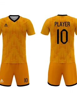 FOOTBALL Summa Drive Orange Design Soccer Jersey Uniform Club Sublimation Printing Kits Orange/Light Orange With Black