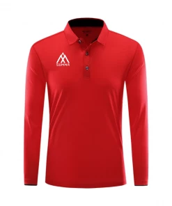 Summa Drive Quick-Dry Polyester Long Sleeve Shirt Red