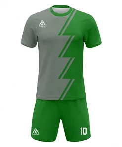 Summa Drive New Design Sublimation Printing Soccer Jersey Uniform Soccer Kits Gray/Green