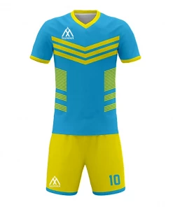 Summa Drive Sports Jersey Sublimation Football Uniform Light Blue/Yellow