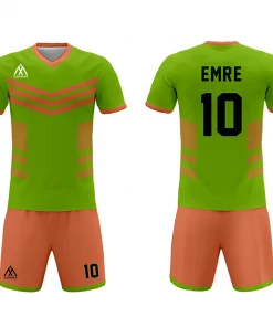 Summa Drive Quality V Collar Sublimation Soccer Jersey Green/Cream FOOTBALL