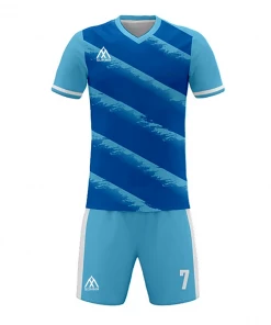 Summa Drive Polyester Mesh Material Sublimation Soccer Jersey Uniform Blue/Light Blue
