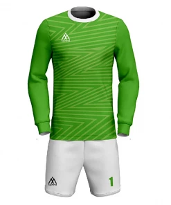 FOOTBALL Summa Drive New Design Polyester Quick-dry Fabric Long Sleeve Soccer Uniform Green/White