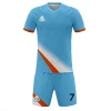 FOOTBALL Summa Drive Men's Soccer Stripe Jersey Dry Fit Light Blue/White With Orange