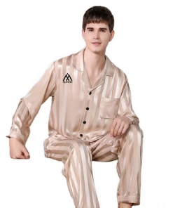 Summa Store Summa Next Fashion Men Satin Silky Long Sleeve Stripe Long Pants Sleepwear Men's Clothing 12 Summa Store Summa Next Fashion Men Satin Silky Long Sleeve Stripe Long Pants Sleepwear Men's Clothing