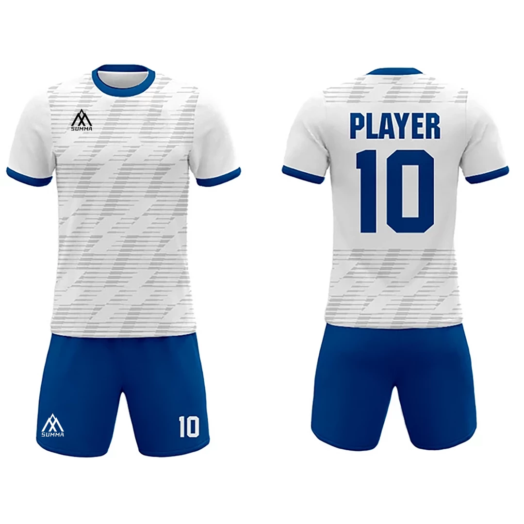 Summa Drive Soccer Jersey Uniform Sportswear Sublimation Football Jersey White/Blue 5 Summa Drive Soccer Jersey Uniform Sportswear Sublimation Football Jersey White/Blue