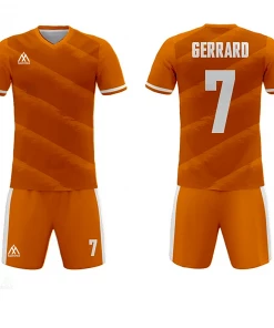 Summa Drive Polyester Mesh Material Sublimation Soccer Jersey Uniform Dark Orange/Orange FOOTBALL