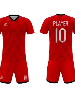 Summa Drive Orange Design Soccer Jersey Uniform Club Sublimation Printing Kits Red/Dark Red With Black FOOTBALL