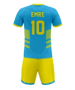 Summa Drive Sports Jersey Sublimation Football Uniform Light Blue/Yellow