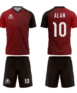 Summa Drive V Collar Classic Design Football Jersey Football Kits Red/Black 7 Summa Drive V Collar Classic Design Football Jersey Football Kits Red/Black