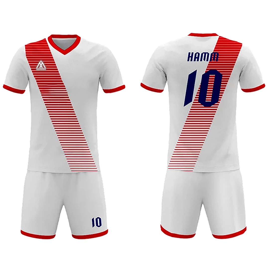 Summa Drive Men's Sublimation Football Jersey Set White And Red Orange 5 Summa Drive Men's Sublimation Football Jersey Set White And Red Orange