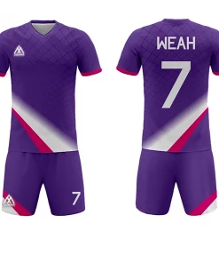 Summa Drive Men's Soccer Stripe Jersey Dry Fit Violet/White With Pink FOOTBALL