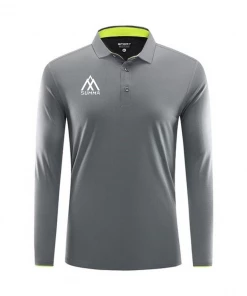 Men's Clothing Summa Drive Quick-Dry Polyester Long Sleeve Shirt Gray
