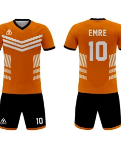 Summa Drive Quality V Collar Sublimation Soccer Jersey Orange/White With Black