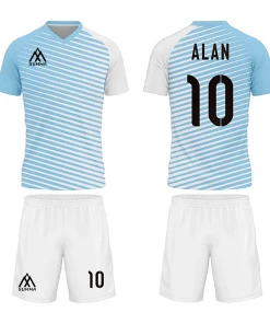 Summa Drive V Collar Classic Design Football Jersey Football Kits Light Blue/White 7 Summa Drive V Collar Classic Design Football Jersey Football Kits Light Blue/White