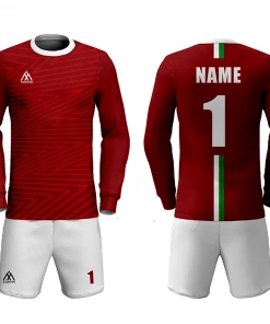 Summa Drive New Design Polyester Quick-dry Fabric Long Sleeve Soccer Uniform Red/White FOOTBALL